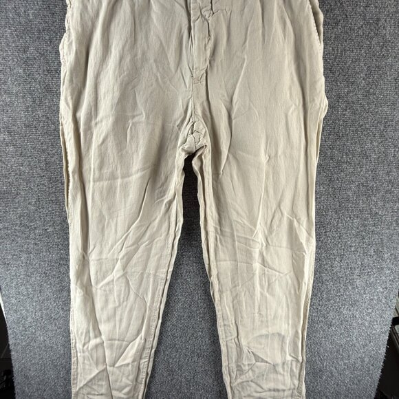 PT Torino Pants Women Cotton Linen Lyocell White Beige Easy Fit 50 ACTL 31X33 - Picture 1 of 16